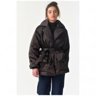 куртка  , демисезон/зима, средней длины, силуэт полуприлегающий, утепленная, подкладка, размер 42, черный Fly