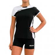 Форма  волейбольная, футболка и шорты, размер 54, черный, белый MIKASA