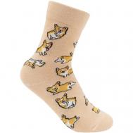Женские носки  высокие, на Новый год, размер 35-40, мультиколор Yes!Socks