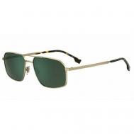 Солнцезащитные очки   1603/S J5G MT, квадратные, оправа: металл, с защитой от УФ, для мужчин, золотой BOSS