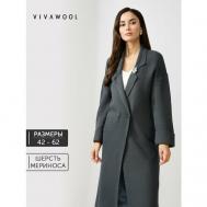 Пальто   демисезонное, размер 48, серый Vivawool