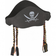 Карнавальный костюм/набор  Пират, пиратская шляпа с косичками Riota