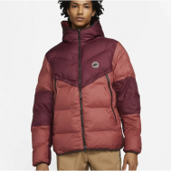 Куртка , несъемный капюшон, карманы, влагоотводящая, утепленная, размер M, бордовый Nike