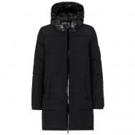 Пальто  , демисезон/зима, силуэт прямой, удлиненное, размер 48, черный Ea7