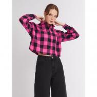 Рубашка  , повседневный стиль, длинный рукав, размер XL, розовый ZOLLA