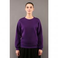 Свитшот , силуэт прямой, средней длины, трикотажный, размер XL-46-48-Woman-(Женский), фиолетовый Магазин Толстовок