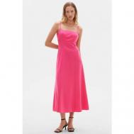 Платье , повседневное, трапециевидный силуэт, миди, размер 48, розовый TOPTOP