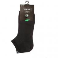 Мужские носки , 1 пара, укороченные, размер 29, черный DiWaRi