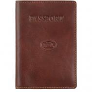 Обложка для паспорта , натуральная кожа, коричневый Tony Perotti