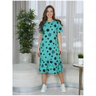 Платье , размер 58, зеленый ИСА-Текс