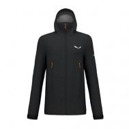 Куртка , средней длины, силуэт свободный, карманы, влагоотводящая, ветрозащитная, мембранная, съемный капюшон, размер 52/XL, черный Salewa