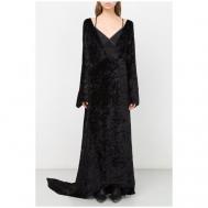 Платье , повседневное, прилегающее, шлейф, открытая спина, размер 42, черный Yang Li