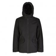 куртка  Clintford демисезонная, силуэт прямой, воздухопроницаемая, водонепроницаемая, ветрозащитная, карманы, капюшон, размер 54, черный Geox