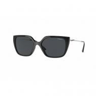 Солнцезащитные очки , прямоугольные, оправа: пластик, с защитой от УФ, для женщин, черный Luxottica