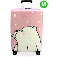 Чехол для чемодана , полиэстер, размер M, розовый Ledcube
