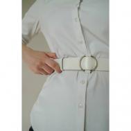 Ремень , для женщин, размер M/L, длина 111 см., белый Rada Leather