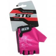 Перчатки , размер XS, черный, розовый STG