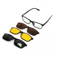 Солнцезащитные очки , вайфареры, поляризационные, черный Merck