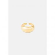 Кольцо , латунь, золочение, безразмерное, золотой Freeform Jewellery