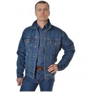 Джинсовая куртка  демисезонная, силуэт свободный, карманы, размер XL, синий Montana