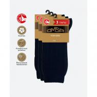 Мужские носки , 3 пары, размер 39-41 (25-27), синий OMSA