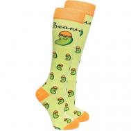 Гольфы , размер 4-10 US / 35-40 EU, горчичный, зеленый, оранжевый, желтый, мультиколор Socks n Socks