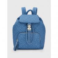 Рюкзак  кросс-боди , отделение для ноутбука, регулируемый ремень, складной, синий, голубой Tommy Hilfiger