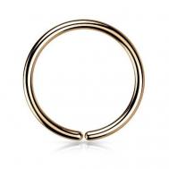 Пирсинг , кольцо, в бровь, в нос, в губу, нержавеющая сталь, размер 10 мм., золотой Pirsa