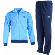 Костюм , олимпийка и брюки, силуэт прямой, карманы, размер 50, голубой Montanasport