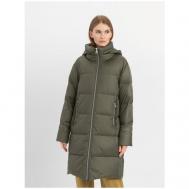 Куртка  , демисезон/зима, удлиненная, утепленная, капюшон, карманы, подкладка, размер 40 / M, хаки Gerry Weber