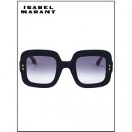 Солнцезащитные очки , квадратные, оправа: пластик, градиентные, с защитой от УФ, для женщин, черный ISABEL MARANT