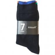 Женские носки  средние, бесшовные, износостойкие, 70 den, 7 пар, размер 40-42, черный Alezar