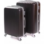Комплект чемоданов , ABS-пластик, размер L, коричневый Feybaul