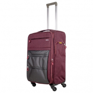 Умный чемодан , текстиль, Tyvek (нетканое полотно), увеличение объема, водонепроницаемый, ребра жесткости, 75 л, размер M, красный, бордовый Impreza