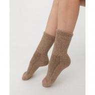 Женские носки , вязаные, размер 37/39, бежевый, коричневый TOD OIMS