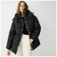 куртка  , демисезон/зима, оверсайз, подкладка, размер M, черный J.CREW