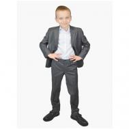 Школьная форма , пиджак и брюки, размер 128, серый TUGI