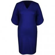 Платье , повседневное, прилегающее, макси, размер 50, синий MILA
