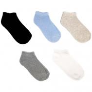 Носки , 80 den, 5 пар, размер 36-41, черный, бежевый, серый, белый, голубой Likeviz