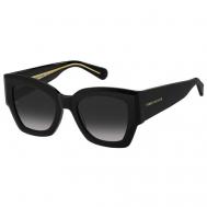 Солнцезащитные очки , прямоугольные, для женщин, черный Tommy Hilfiger