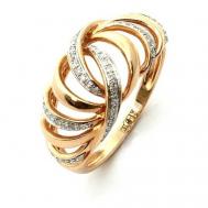 Кольцо , красное золото, 585 проба, бриллиант, размер 16.5 DIAMOND PRIME