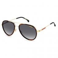Солнцезащитные очки , прямоугольные, оправа: металл, коричневый Carrera