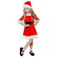 Детский костюм "Мисс Санта" (14369) 110 см Пуговка