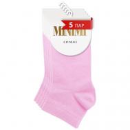 Носки , 5 пар, размер 35-38, розовый MINIMI