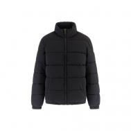 куртка , демисезон/зима, силуэт прямой, карманы, без капюшона, размер 50/L, черный Guess