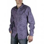 Рубашка , размер 48/M/176-182/41 ворот, фиолетовый Маэстро
