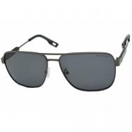Солнцезащитные очки , авиаторы, оправа: металл, поляризационные, для мужчин, серый Ventoe