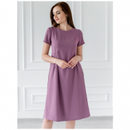 Платье , размер 52, фиолетовый Текстильный край