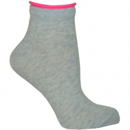 Женские носки  укороченные, размер 23-25 (размер обуви 36-40), розовый, голубой Gamma
