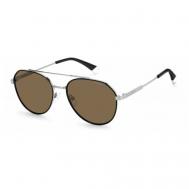 Солнцезащитные очки , серебряный, коричневый Polaroid